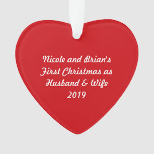 Eerste Kerstvrouw, 2019 ~ Red Heart Acrylic Ornament