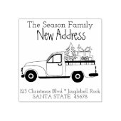 Eerste kerstwagen Nieuwe adressen retournering Rubberstempel (Afrduk)