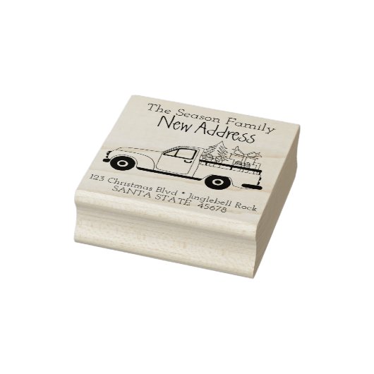 Eerste kerstwagen Nieuwe adressen retournering Rubberstempel (Stempel)