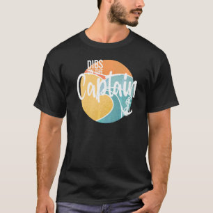 Eerste Keus Voor De Kapitein Kapiteinsvrouw Retro T-shirt
