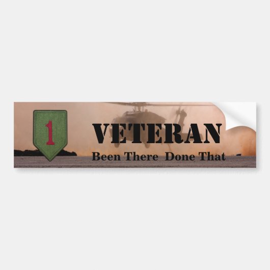 eerste kinderveteranen vaten patchbumper sticker (Voorkant)