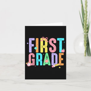 Eerste klas Coquette Bow Pencil Eerste dag Terug n Kaart