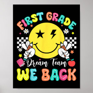 Eerste klas droomteam we terug naar school 1e klas poster