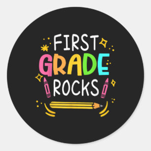 Eerste klas is vet 1e klas kind eerste schooldag ronde sticker