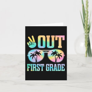 Eerste klas laatste schooldag afstudeercadeau kaart