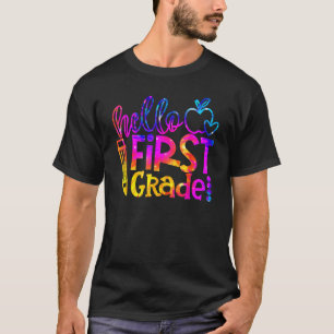 Eerste klas leraar kind eerste dag terug naar scho t-shirt