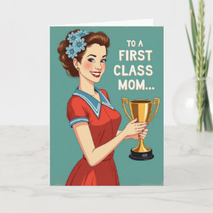 Eerste Klas Moeder Award Kaart