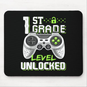Eerste klas niveau ontgrendeld gamer eerste school muismat