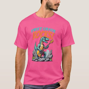 Eerste klas rotsen! Rocking T-Rex dinosaurus T-shirt