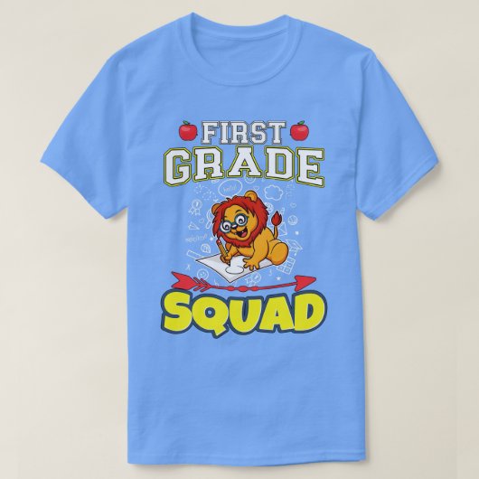 Eerste klas Squad Funny basisschool T-shirt (Design voorkant)