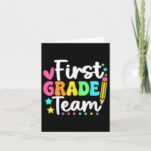 Eerste klas team terug naar school leraren student kaart