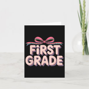 Eerste klas terug naar school 1e klas Coquette Tea Kaart