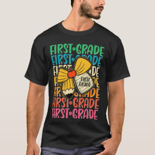 Eerste klas terug naar school Coquete potlood koe  T-shirt