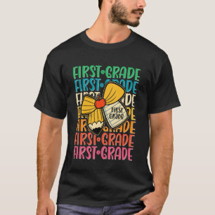 Eerste klas terug naar school Coquete potlood koe T-shirt