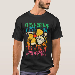 Eerste klas terug naar school Coquete potlood koe  T-shirt
