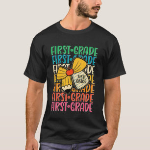 Eerste klas terug naar school Coquete potlood koe  T-shirt