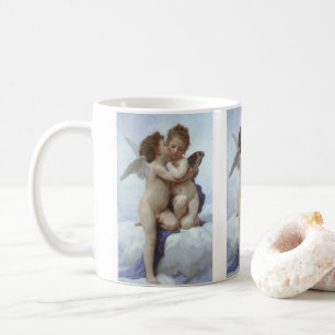 Eerste Kus door Bouguereau, Oude Victoriaanse Enge Koffiemok
