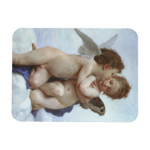 Eerste kus door Bouguereau,  Victoriaans Angels Magneet