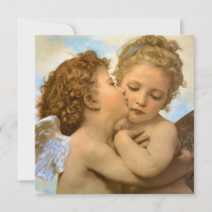 Eerste Kus (engel detail) door Bouguereau Kaart