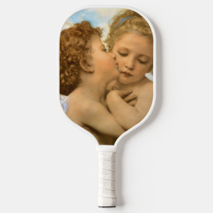 Eerste Kus (engel detail) door Bouguereau Pickleball Paddle