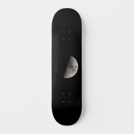 Eerste kwart maanfase skateboard