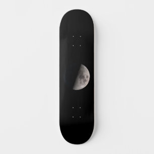 Eerste kwart maanfase skateboard