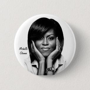 EERSTE LADY MICHELLE OBAMA-toets Ronde Button 5,7 Cm