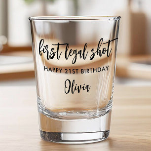 Eerste legale schot moderne 21e verjaardag shot glas