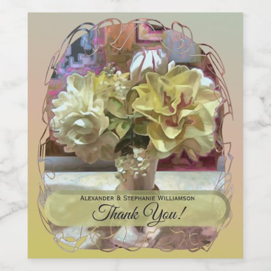 Eerste lentevloer Dank u PCM1 Wijn Etiket (Enkel label)