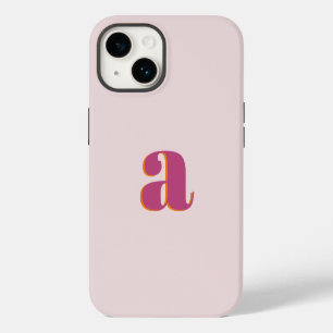 Eerste Letter Monogram Eenvoudig Modern Roze iPhone 14 Hoesje