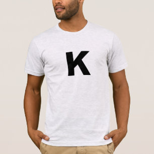 Eerste Letter Monogram Modern Stijlvol Trend  T-shirt