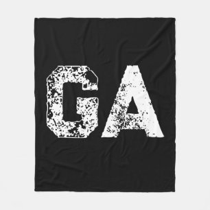 Eerste letters monogram zwart wit gewoon eenvoudig fleece deken
