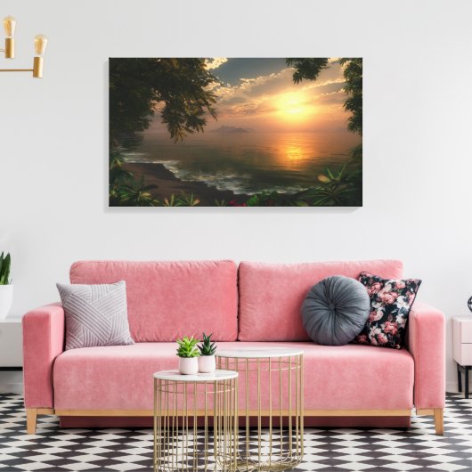 "Eerste Licht" Verpakt Canvas (Insitu (Woonkamer))