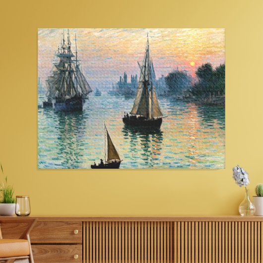 Eerste lichte zeilexpeditie canvas afdruk (Insitu (Woonkamer))