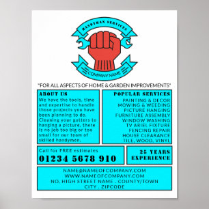 Eerste Logo, Handyman Adverteren Poster
