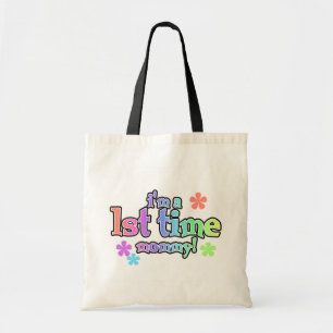 Eerste maal mammie-regenboogT-shirts en schenkinge Tote Bag
