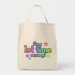 Eerste maal mammie-regenboogT-shirts en schenkinge Tote Bag