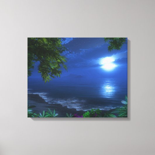 "Eerste maanlicht" omwikkeld canvas Afdruk (Voorkant)