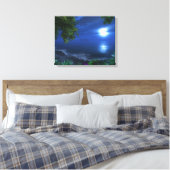"Eerste maanlicht" omwikkeld canvas Afdruk (Insitu (Slaapkamer))