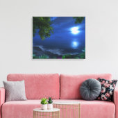 "Eerste maanlicht" omwikkeld canvas Afdruk (Insitu (Woonkamer))