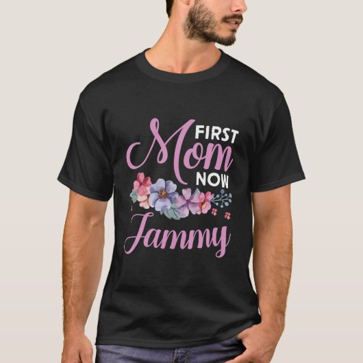 Eerste Mam Nu Jammy Oma Zegeningen Gepromoveerd Mo T-shirt (Voorkant)