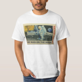 Eerste Man over de maan - Oude  stempel T-shirt