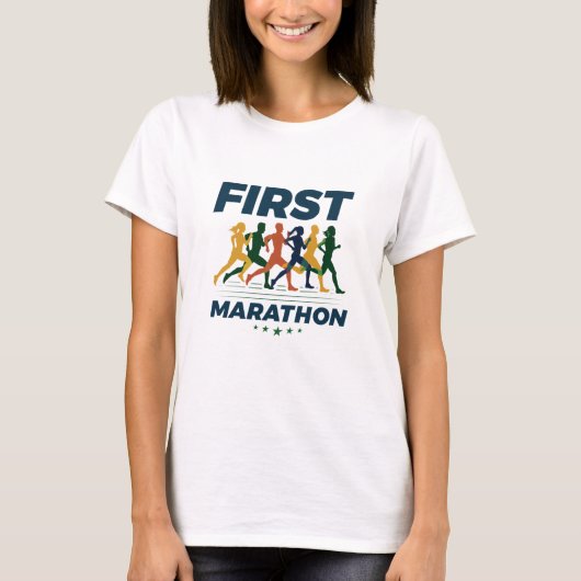 Eerste marathon marathoner Marathon Runner T-shirt (Voorkant)