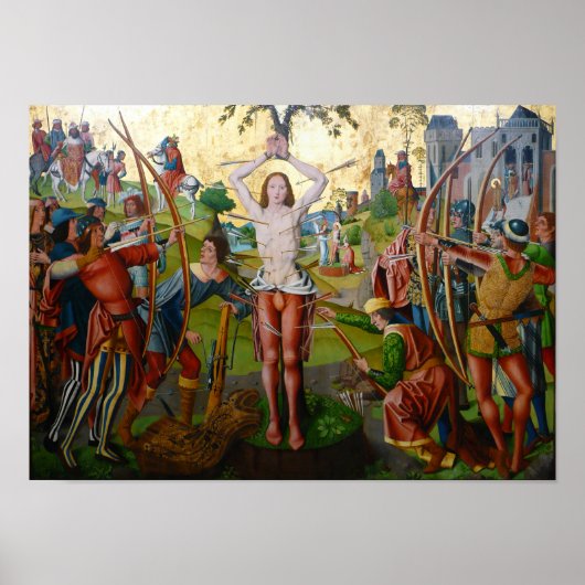 Eerste martelaarschap van St. Sebastian (M 013) Poster (Voorkant)