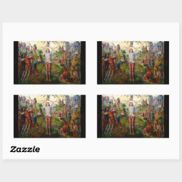 Eerste martelaarschap van St. Sebastian (M 013) Rechthoekige Sticker