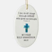 Eerste mededeling die ik kan doen keramisch ornament (Rechts)