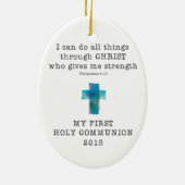 Eerste mededeling die ik kan doen keramisch ornament (Achterkant)