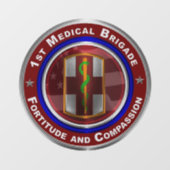 Eerste medisch brigade raamsticker (Vel)