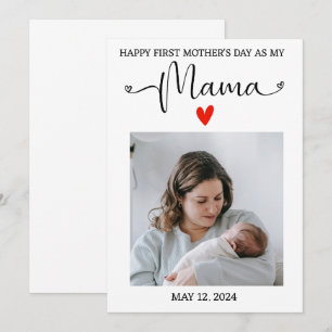 Eerste Moederdag 2025 Kaart voor nieuwe moeder