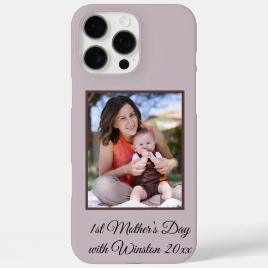 Eerste Moederdag aangepaste foto en tekst Case-Mate iPhone Case (Achterkant)